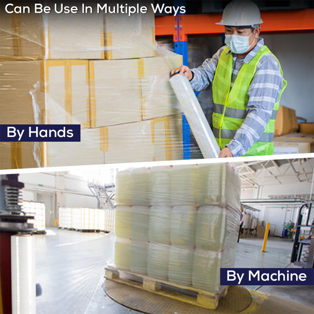 Industrial Grade Pallet Stretch Wrap 20" x 5000Ft 63 Gauge Thickness S 5Seconds Brand