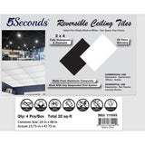 5Seconds™ Reversible Ceiling Tiles, 2 x 4 feet, Pack of 4