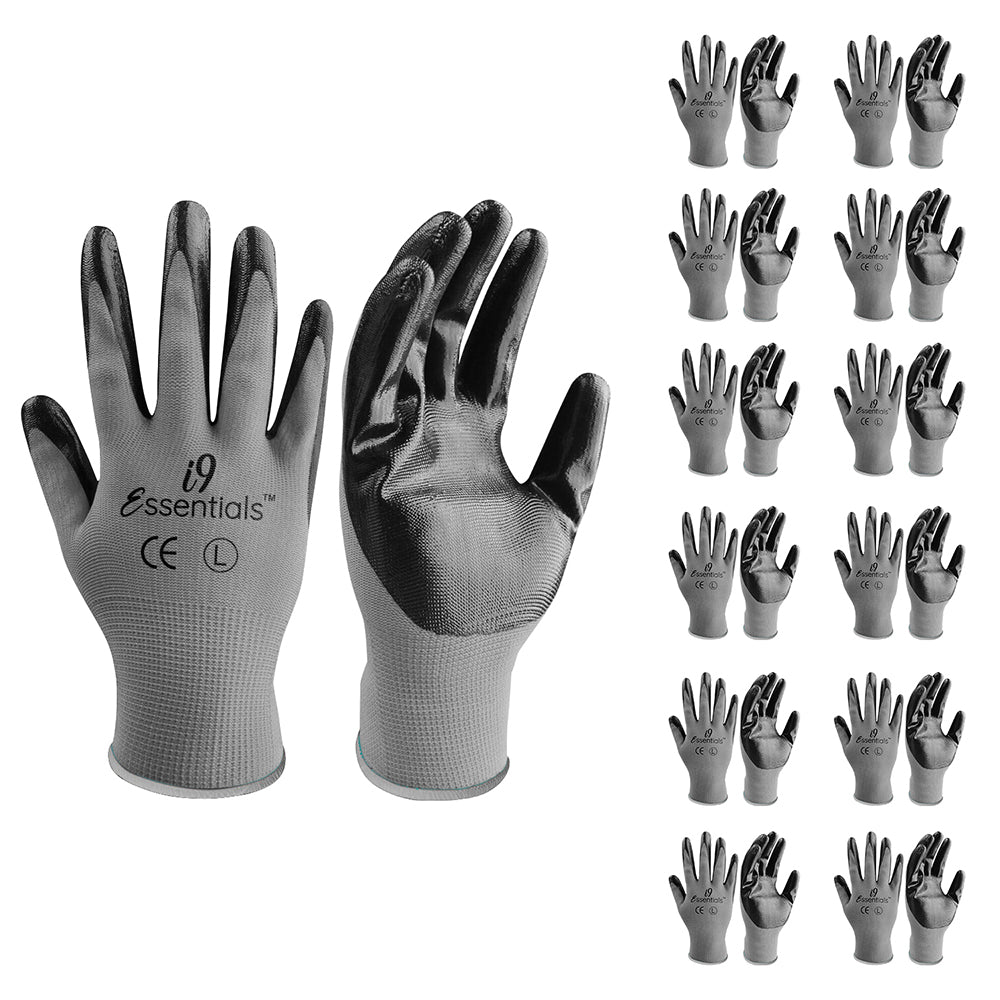 48 Pairs Ultra Thin PU Coated Work Gloves Bulk Safety Garden Gloves for Men  & Wo