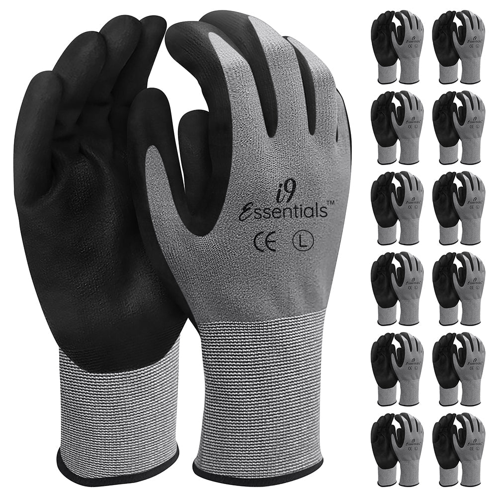 i9 Essentials™ Multi-Purpose Work Gloves Large - Micro-Foam
