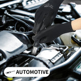 i9 Essentials 12 Pairs of Large PU Coated Work Gloves | Lightweight Multi-Purpose Safety Gloves with Grip - Black
