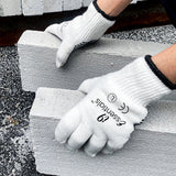 i9 Essentials 12 Pairs of Large PVC Dotted Cotton Work Gloves | Lightweight Multi-Purpose Safety Gloves with Grip - White