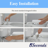 B Series Non-Electric Bidet Toilet Seats with Slim Design, On/Off Safety T Diverter