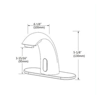 Mercury Touchless Commercial Faucet with Smart Temperature Control Mixer | Brushed Finish with Deck Mount Plate