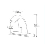 Brushed Nikel Touchless Commercial Faucet with Smart Temperature Control Mixer | Brushed Finish with Deck Mount Plate