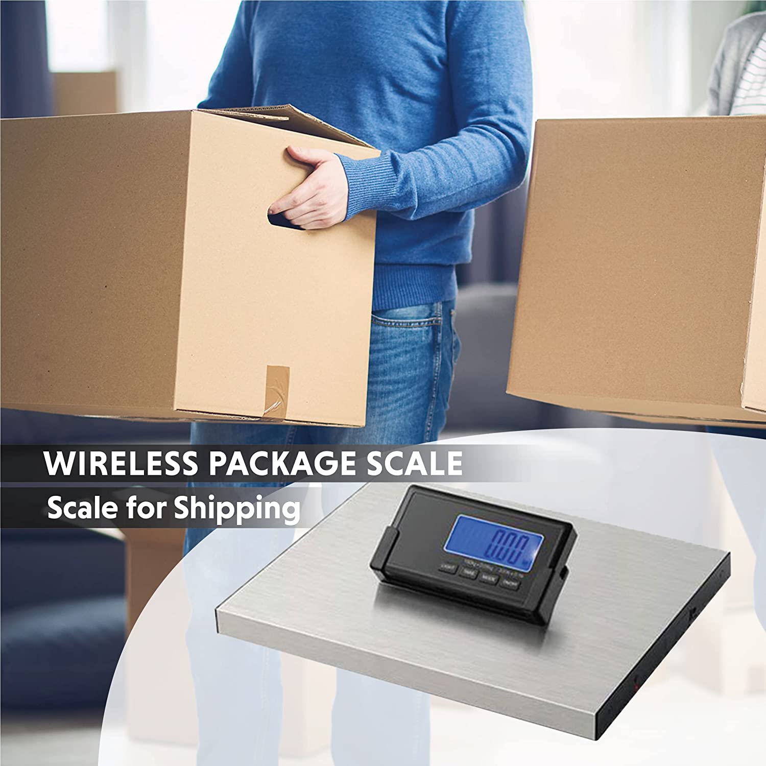 5Seconds™ Wireless Shipping Scale, 440LBs, 15”x12” Heavy Duty Scales D –  5Seconds Brand