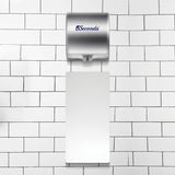 5Seconds Wall Guard for Hand Dryer 31-3/4 inch x 15-3/4 inch x 3/64 inch Stainless Steel Wall Damage Splash Guard for Protection - White