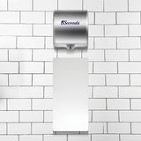Wall Guard for Hand Dryer, Aluminum Wall Splash Guard with Adhesive Tape Strips | White Color | 31-3/4" x 15-3/4" x 3/64"