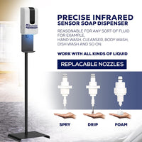 Automatic Soap Dispenser Touchless for Bathroom & Kitchen | Auto Foaming Soap/Senitizer Dispenser with Stand
