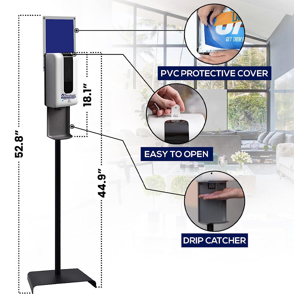 Automatic Soap Dispenser (1000ml/33.8oz) (White) (w/ Floor Stand)