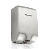 5Seconds™ Electric Hand Dryers for Bathrooms Commercial in 1000W, Stainless Steel Turbo Mini Grey, Touch Free Sensor, High Speed Energy Efficient UL Listed, 2 Years Warranty, ADA Compliant