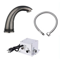 Mercury Touchless Commercial Faucet with Smart Temperature Control Mixer | Brushed Finish with Deck Mount Plate