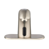 Brushed Nikel Touchless Commercial Faucet with Smart Temperature Control Mixer | Brushed Finish with Deck Mount Plate