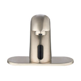 Brushed Nikel Touchless Commercial Faucet with Smart Temperature Control Mixer | Brushed Finish with Deck Mount Plate