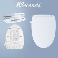 Electric Smart Bidet Slim Heated Toilet Seat with Remote