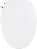 Non-Electric Bidet Toilet Seat Elongated, White, Soft Close Round Toilet Seat, with Super grip bumpers – Easy Installation and Quick Release